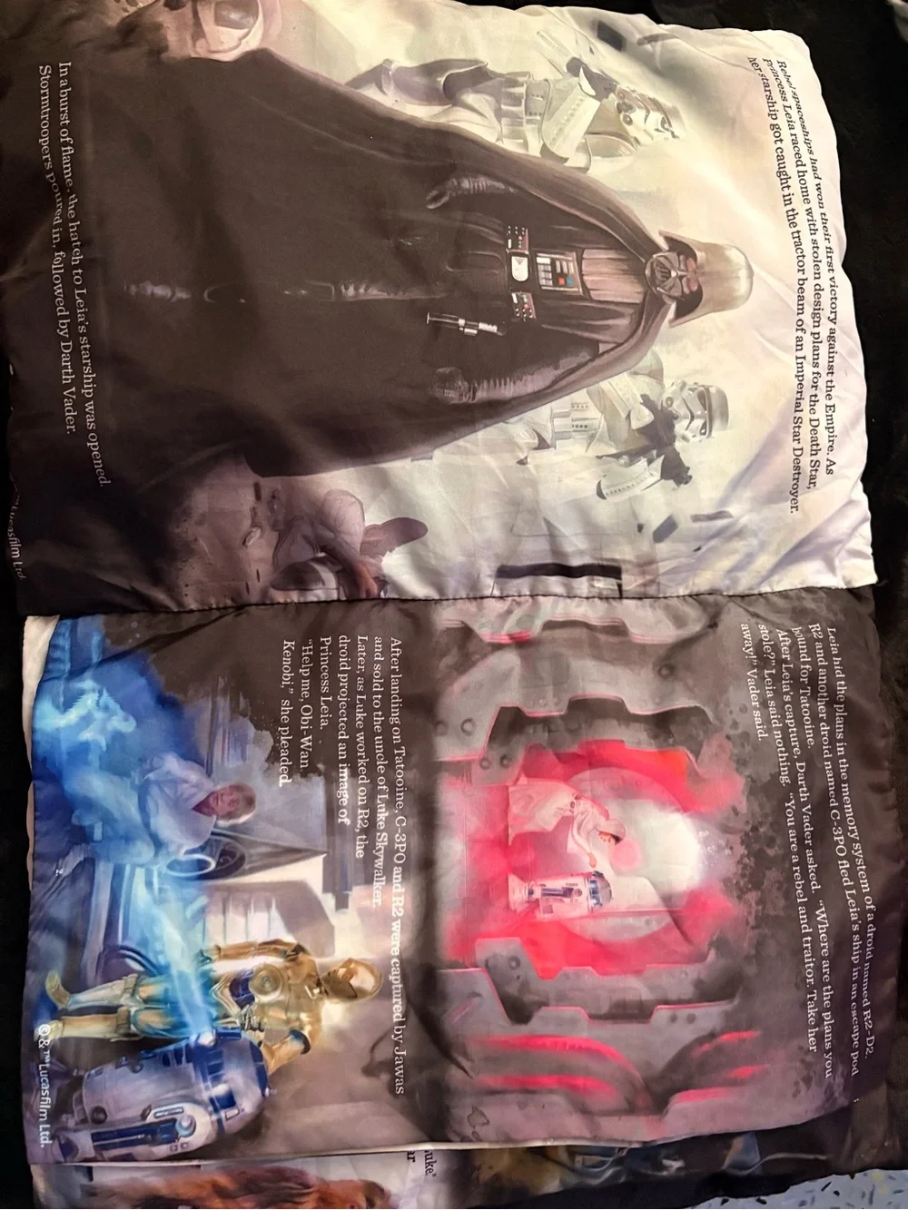 Collectables Star Wars A New Hope Blue/Cream Character Pillow story book